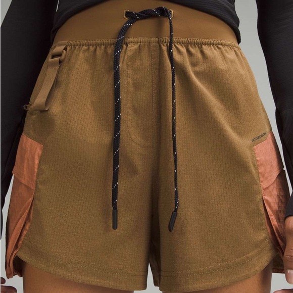 lululemon athletica Tan and Pink Cargo Shorts - Picture 1 of 5